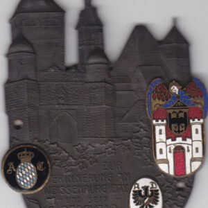 Autoplakette "Zur Erinnerung an Weissenburg Bay und sein Bergwald Theater"