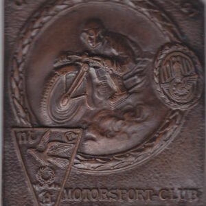 Autoplakette "Querfeldeinfahrt 21.8.27 Motorsport-Club Adler-Berlin"