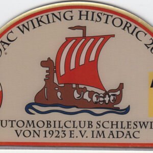 Autoplakette "ADAC WIKING HISTORIC 2008- AUTOMOBILCLUB SCHLESWIG VON 1923 E.V. IM ADAC"