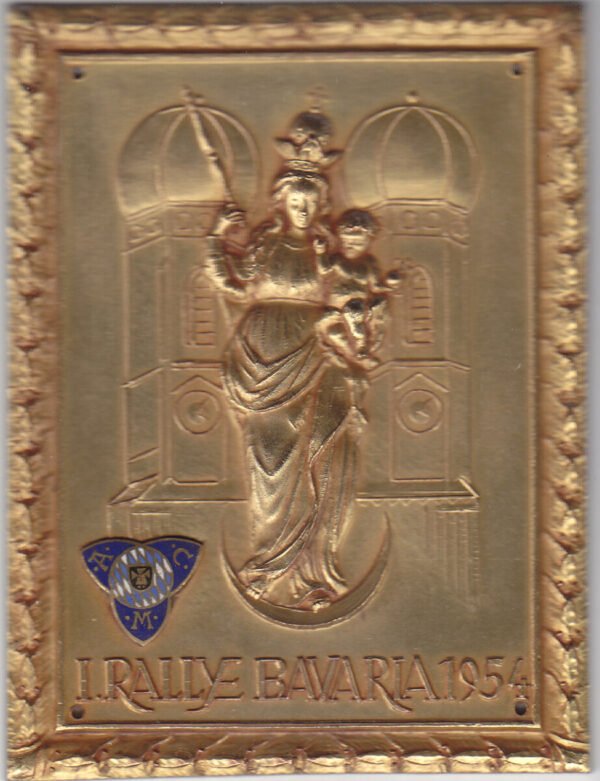 Autoplakette "I. Rallye Bavaria 1954"